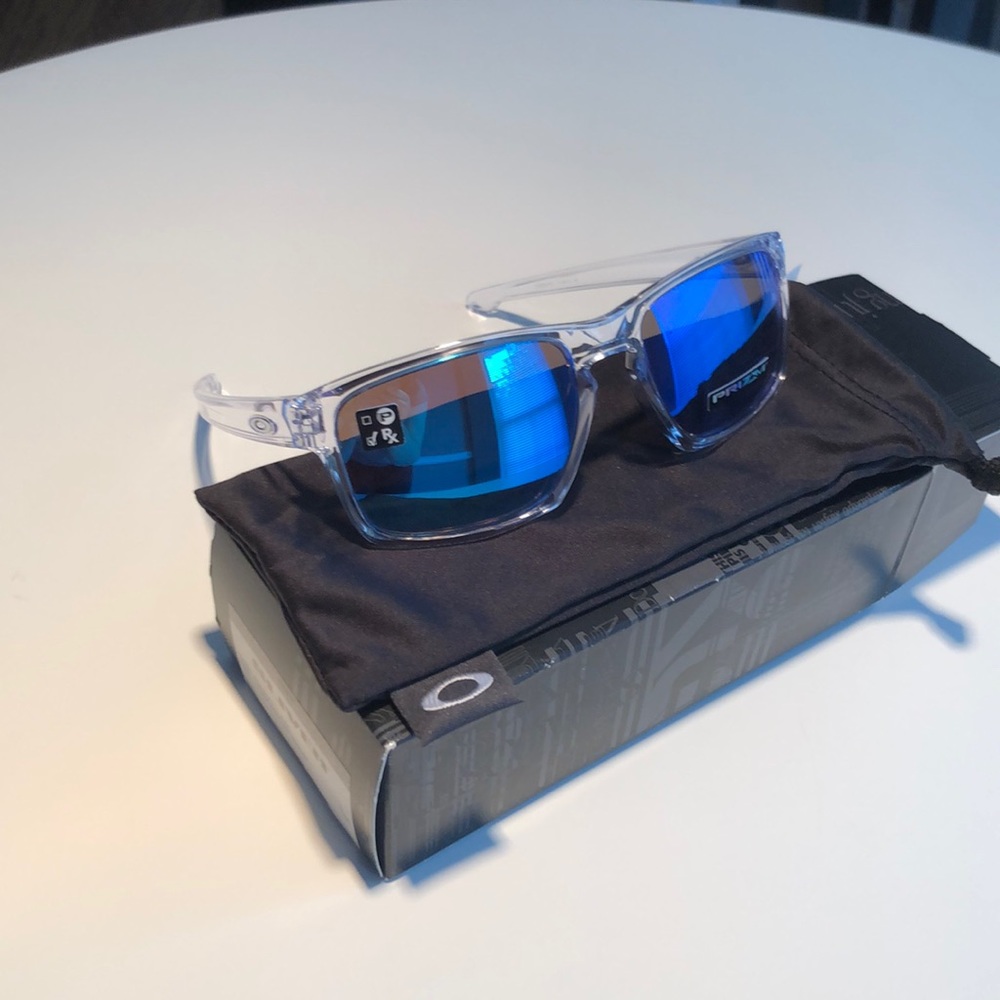 Sliver Sunglasses Polished Clear/Prizm Sapphire